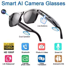 Lenovo Xkone Smart Glasses 100MP Camera 8K HD Bluetooth