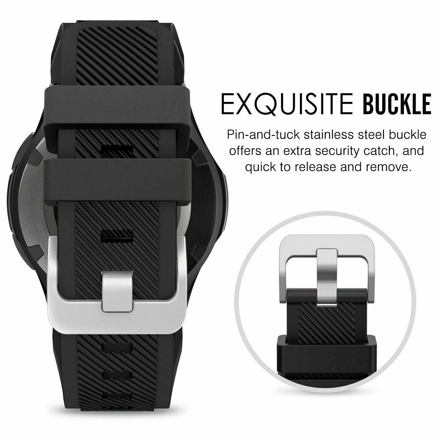 Silicone Sport Band for Samsung Galaxy Watch 3 45mm 22mm