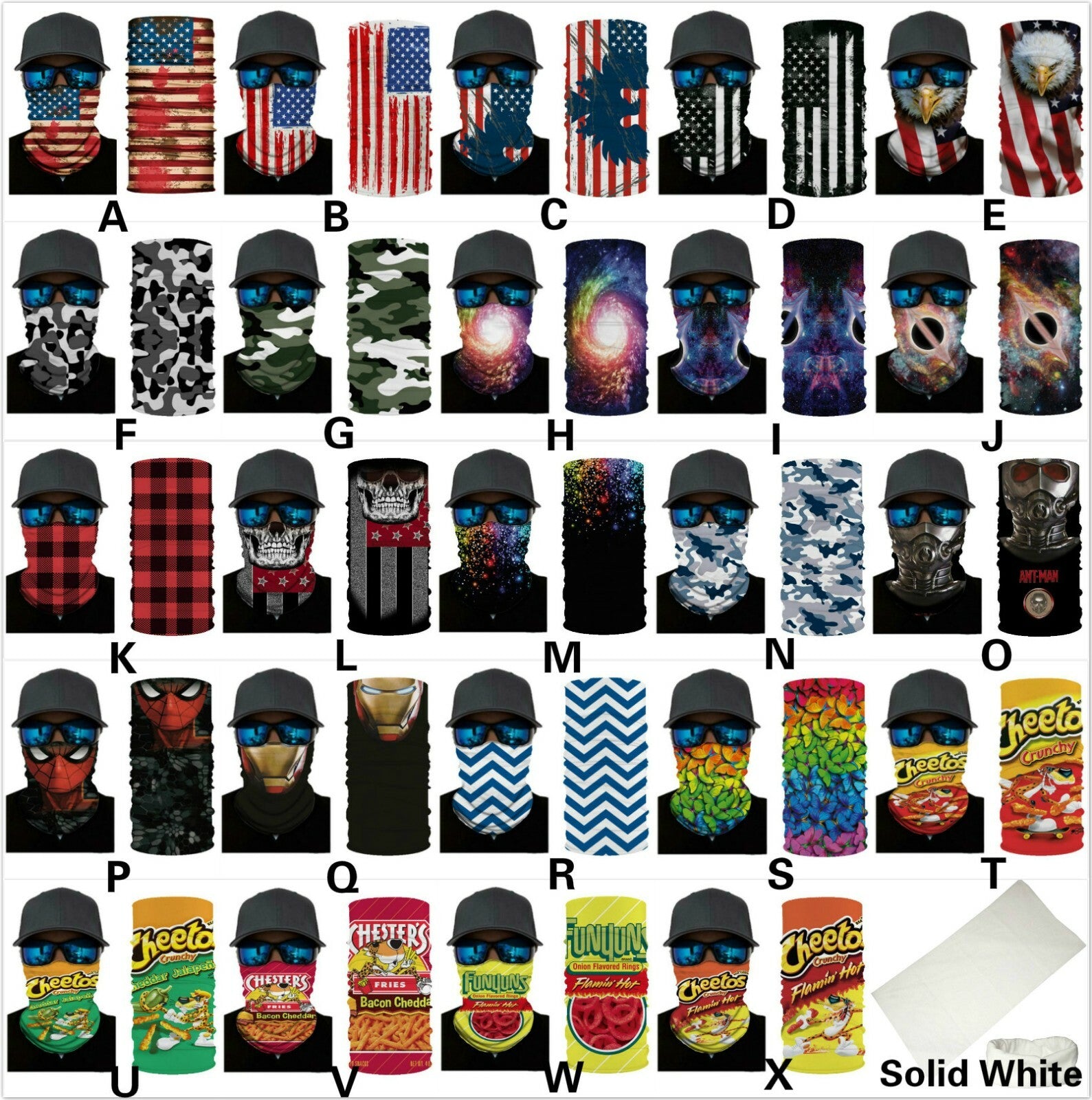 Unbranded Balaclava Face Mask Gaiter SPF40 Biker Bandana Unisex