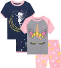 Little Girls Cotton Short Pajamas Toddler Summer Sleepwear Set