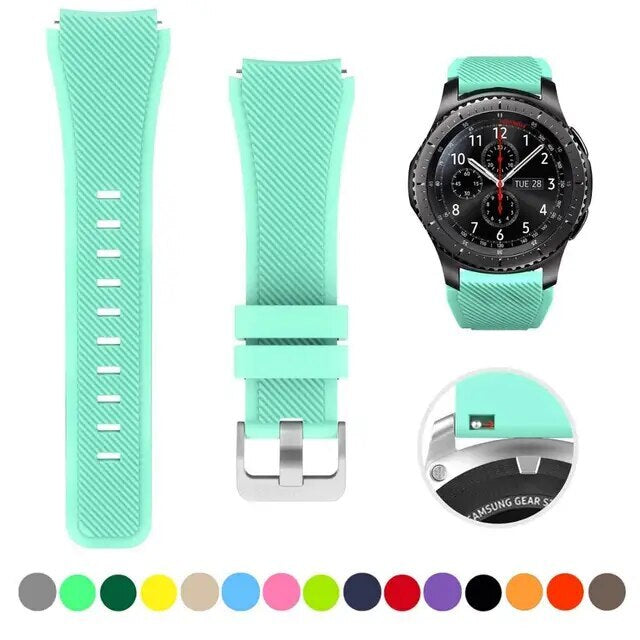 Silicone Sport Band for Samsung Galaxy Watch 3 45mm 22mm