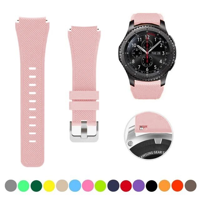 Silicone Sport Band for Samsung Galaxy Watch 3 45mm 22mm