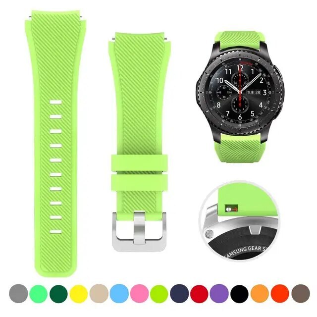 Silicone Sport Band for Samsung Galaxy Watch 3 45mm 22mm