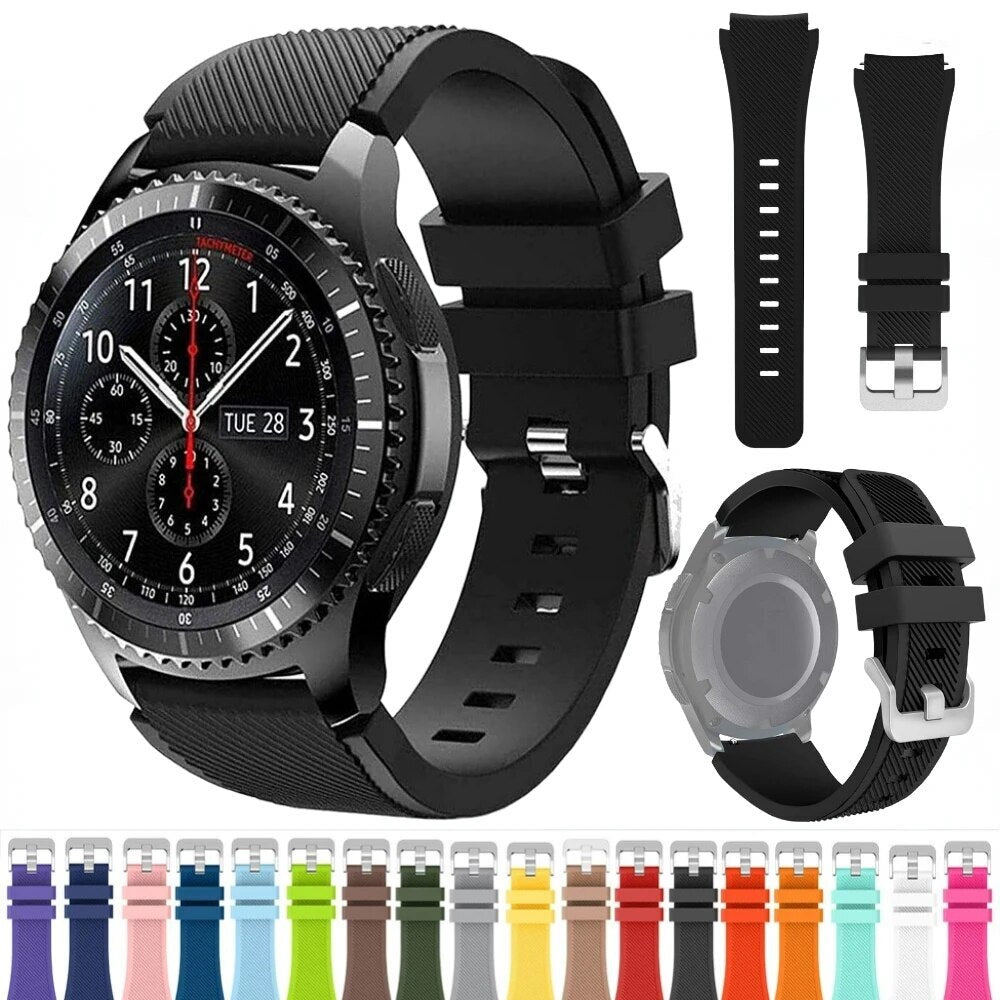 Silicone Sport Band for Samsung Galaxy Watch 3 45mm 22mm